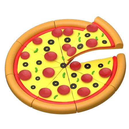 Pizza  3D Icon