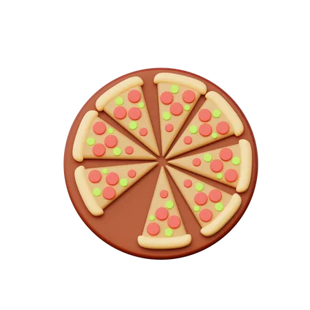 Pizza  3D Illustration