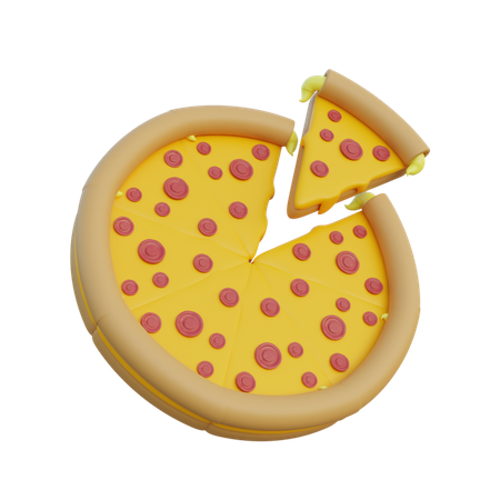 Pizza  3D Illustration