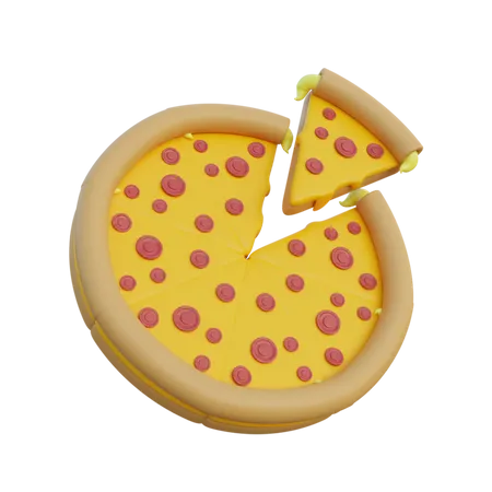 Pizza  3D Illustration