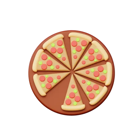 Pizza 3D Illustration