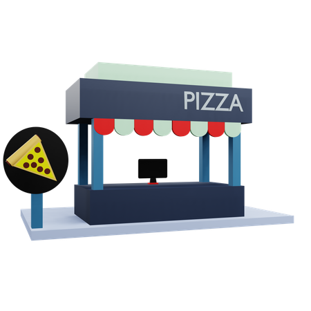 Pizza booth  3D Icon