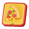 3d pizza box illustration