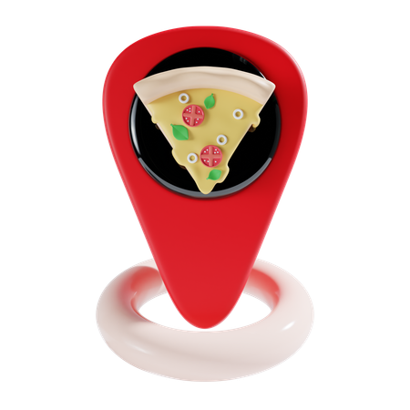 Ubicación de la pizzería  3D Icon