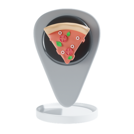 Ubicación de la pizzería  3D Icon