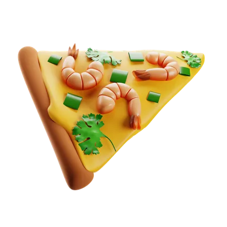 Pizza aux crevettes  3D Icon