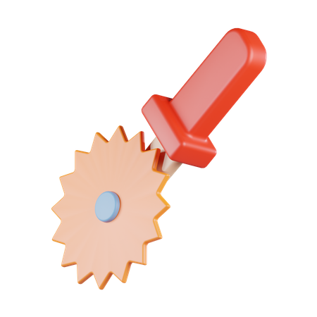 Pizza Cutter  3D Icon