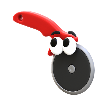 Pizza Cutter Cartoon  3D Icon