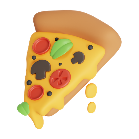 Pizza de cogumelo  3D Icon