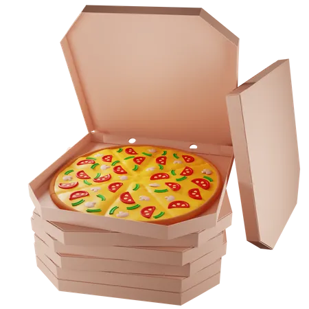 Pizza Delivery  3D Illustration