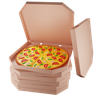 3d pizza logo