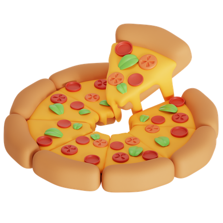 Pizza entera  3D Icon