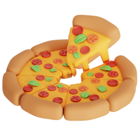 Pizza entière  3D Icon