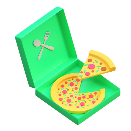 Entrega de pizza  3D Icon