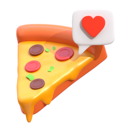 ピザ好きな食べ物  3D Icon