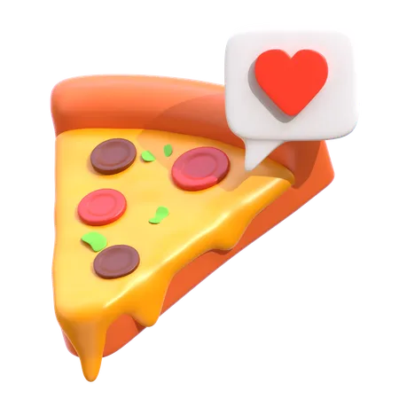 ピザ好きな食べ物  3D Icon