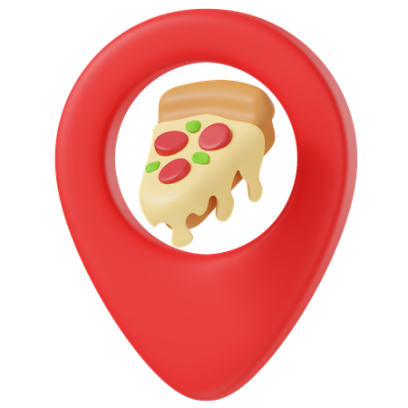 Localização da pizza  3D Icon