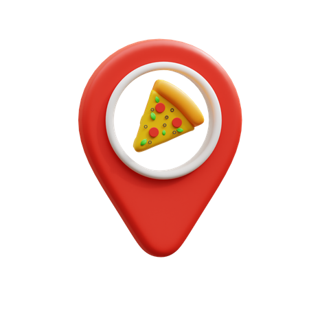 Localização da pizza  3D Icon