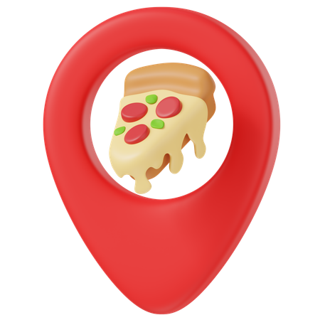 Pizza Location  3D Icon