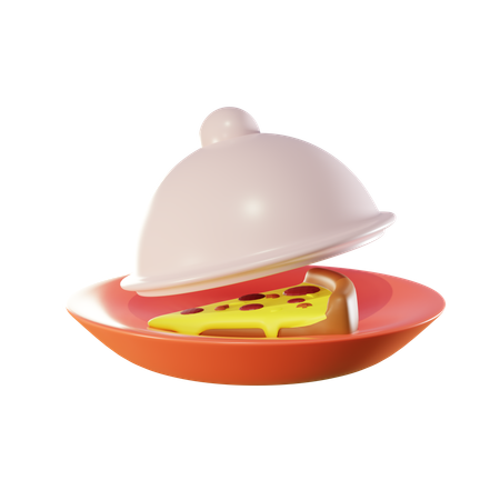 Pizza On Plate  3D Icon