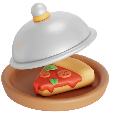 Serving Pizza Food 3D Icon
