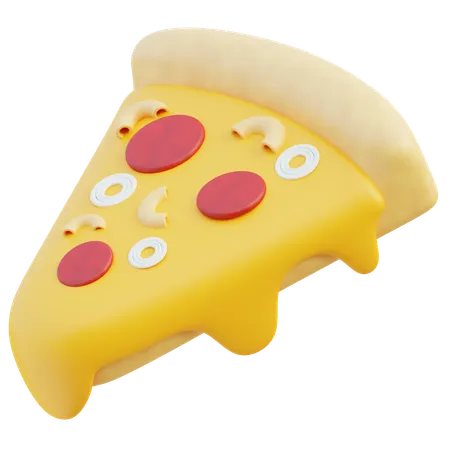 Delicious 3 D Pizza Slice Icon Design 3D Icon
