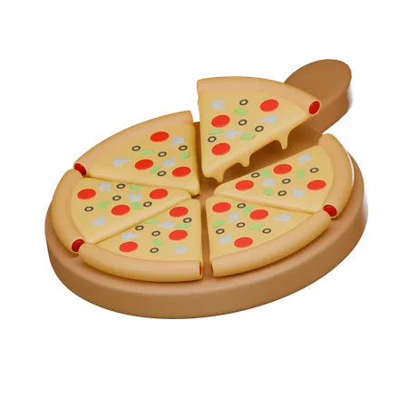 Pizza 3 D Icon 3D Icon