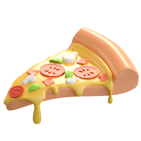 Pizza Slice  3D Illustration