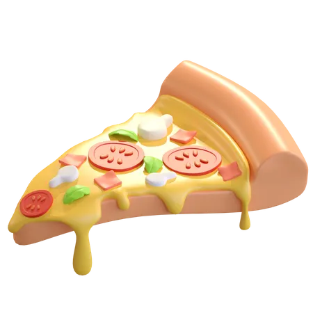 Pizza Slice  3D Illustration