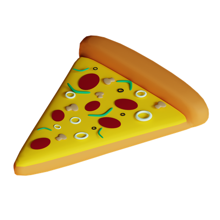 Pizza Slice  3D Illustration