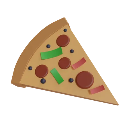 Pizza Slice  3D Illustration