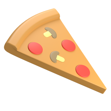 Pizza Slice  3D Illustration