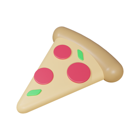 Pizza Slice  3D Illustration