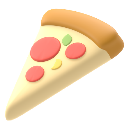 Pizza Slice  3D Illustration