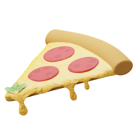 Pizza Slice  3D Illustration