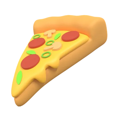 Pizza Slice  3D Illustration