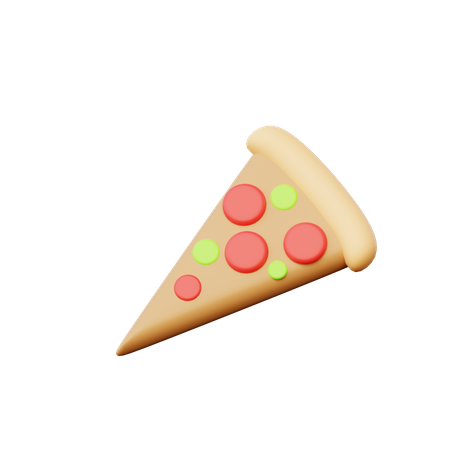 Pizza Slice  3D Illustration