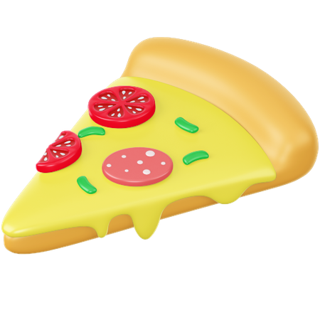 Pizza Slice 3D Illustration