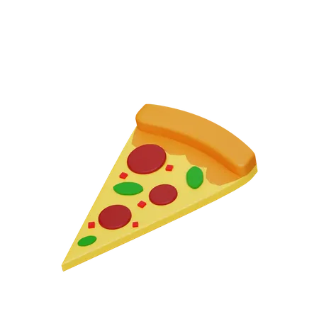 Pizza Slice 3D Illustration