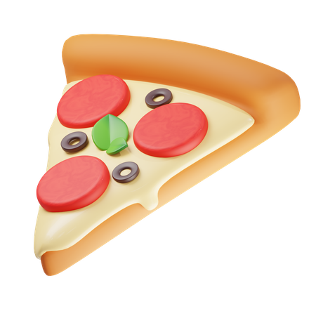 Pizza slice 3D Illustration