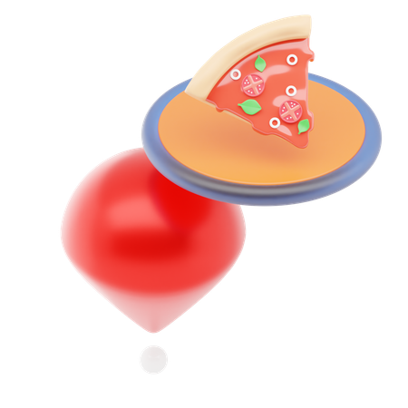 Pizza Store Pin  3D Icon