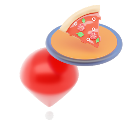 Pizza Store Pin  3D Icon