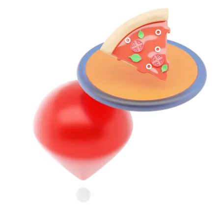 Pizza Store Pin  3D Icon