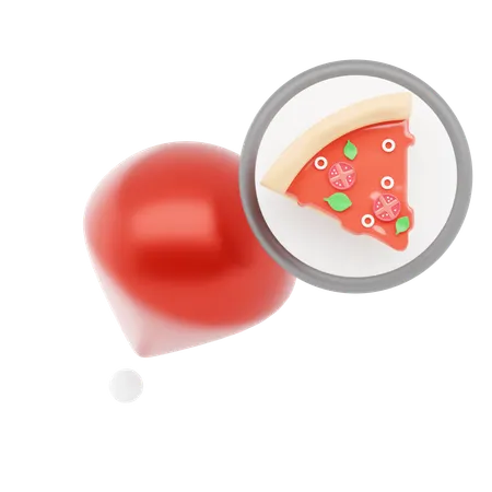 Pizza Store Pin  3D Icon