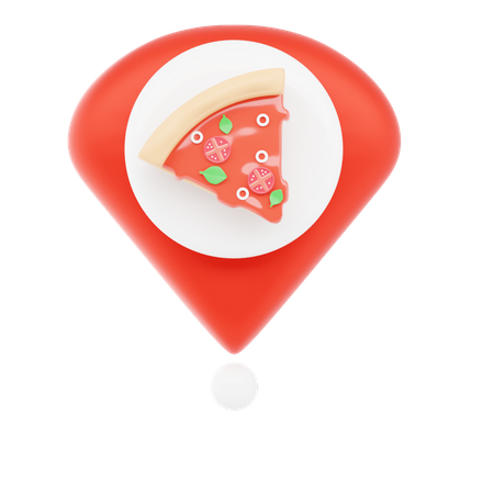 Pizza Store Pin  3D Icon