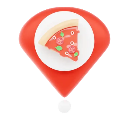 Pizza Store Pin  3D Icon