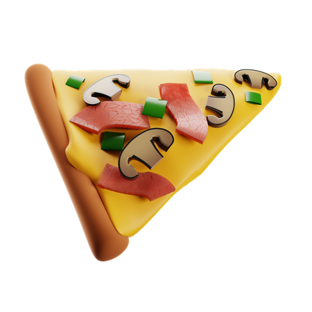 Pizza With Ham  3D Icon