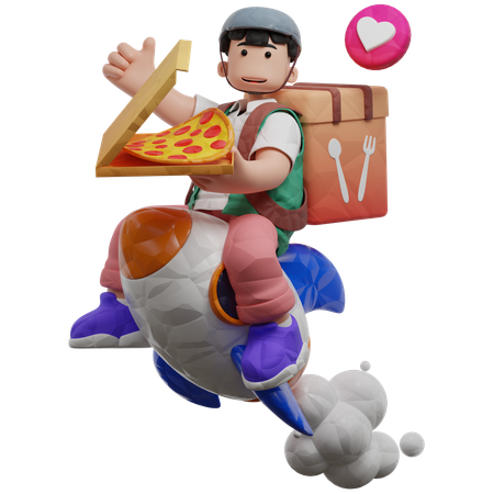 Pizzalieferdienst  3D Icon