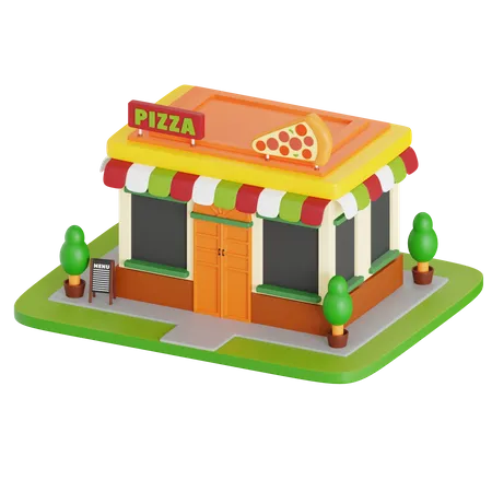 Loja de pizza  3D Icon