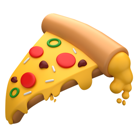 Pizza Stück  3D Illustration